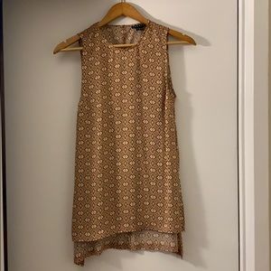 Theory sleeveless silk floral blouse - P / TP